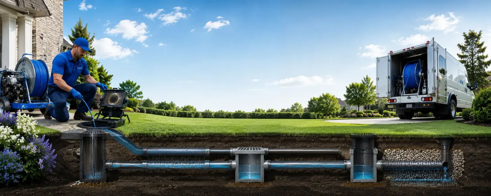 Outdoor drain cleaning information for Elwood, NJ